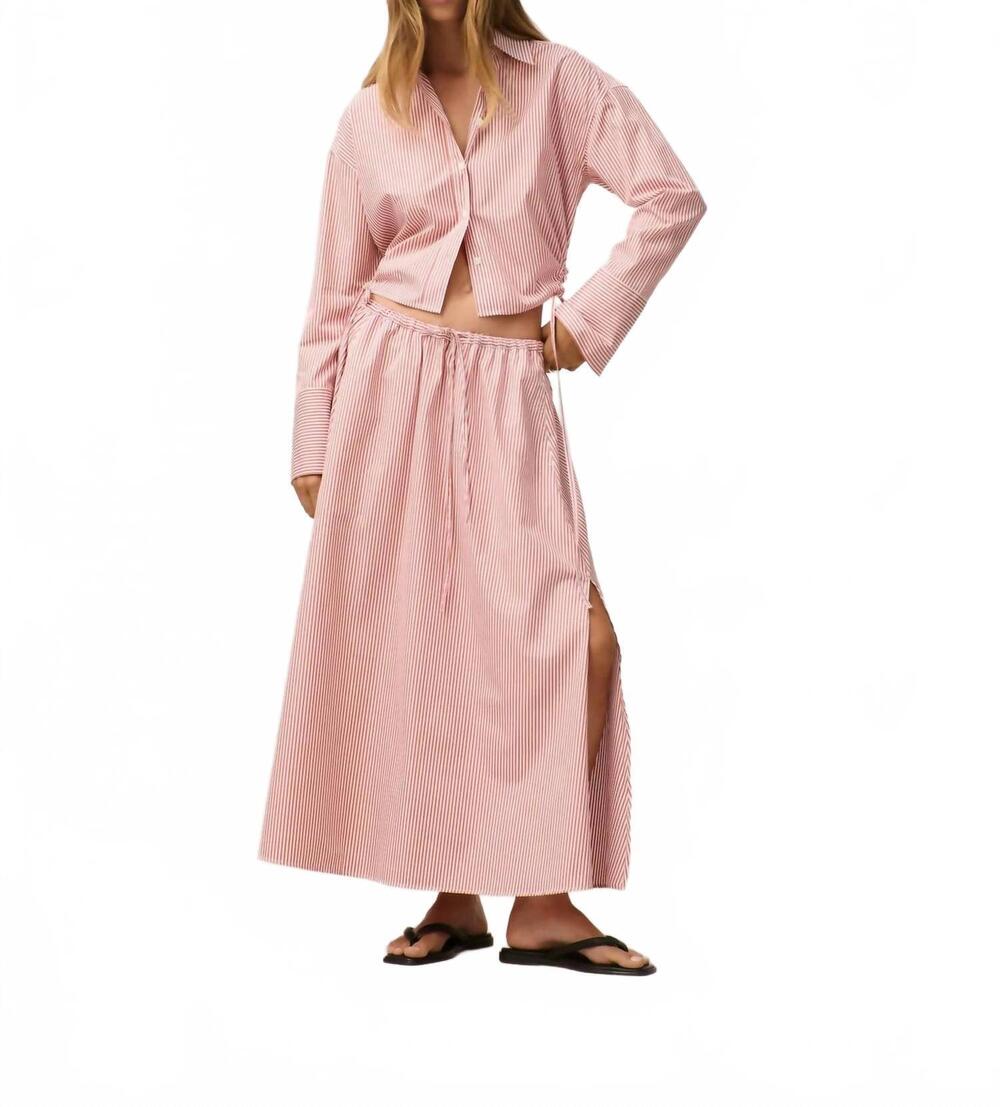 NEW CLOSED women's cotton gathered shirt in brick red